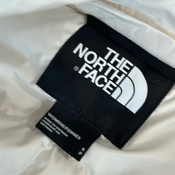 North Face Womens Acropolis Parka Small White‎ Down Puffer Gardenia Outdoor Hood - Picture 2 of 9